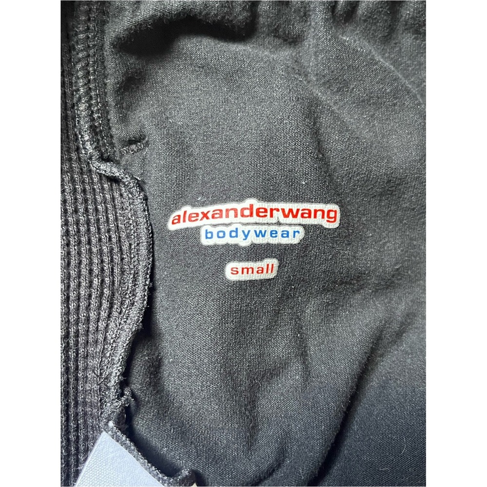 Alexander Wang Bodywear Black Waffle Thermal Jogger Unisex Size Small Preowned - Picture 5 of 12